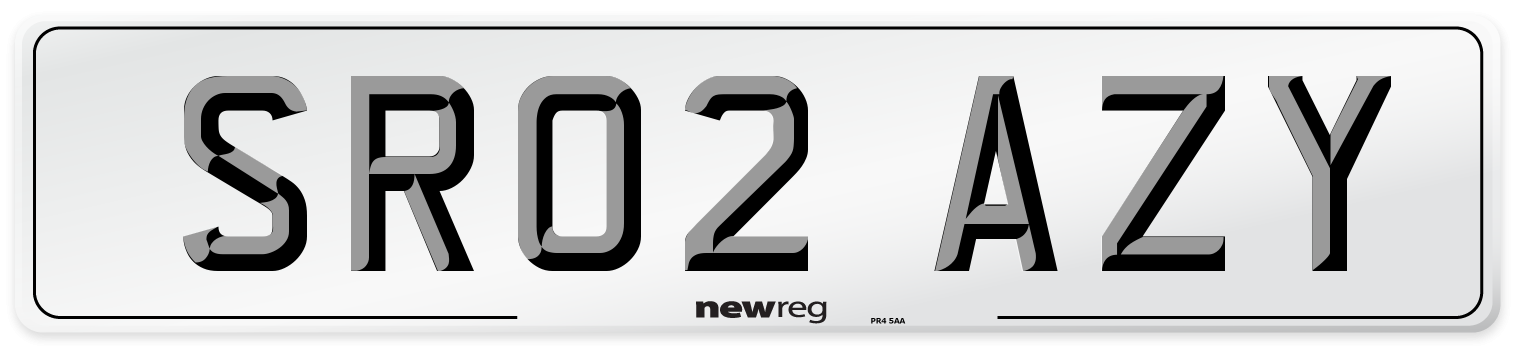 SR02 AZY Number Plate from New Reg